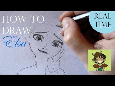 HOW TO DRAW Elsa - REALTIME - paper Sketches (Frozen.La Reine des Neiges)