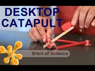 How to Make a desktop Catapult - Cool DIY Science - potential energy - dartofscience