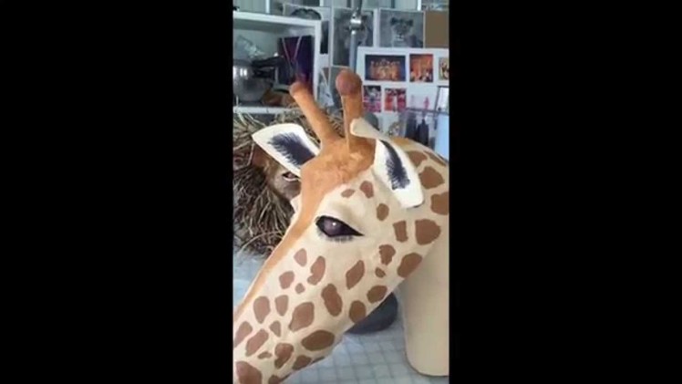 How to Make a Giraffe Mask Out of Paper Mache