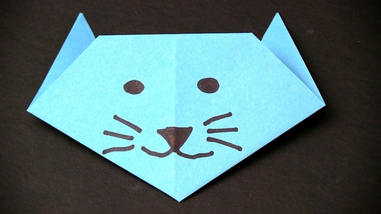 How to make a Paper Cat - Easy Origami for Kids