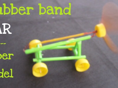 How to make a Paper Rubber Band Powered Car | Air Car