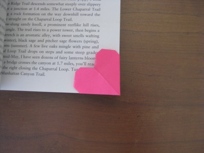 How to Make an Origami Heart Bookmark