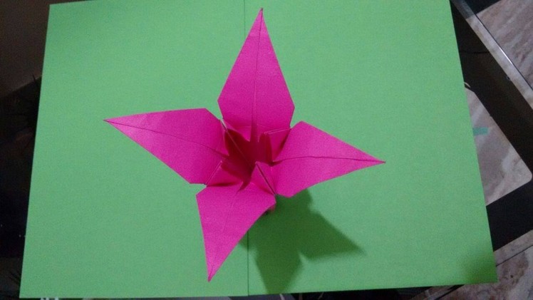 How to make Lily Flower by colored paper - DYI room Decor