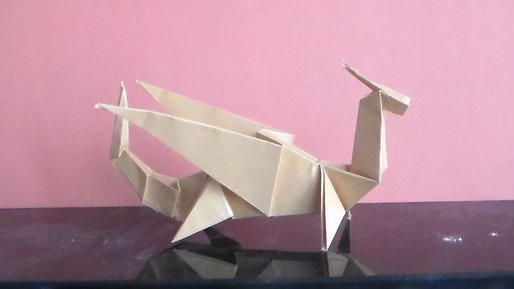 How to Make Paper Dragon Origami - dragon de papier - papel dragón