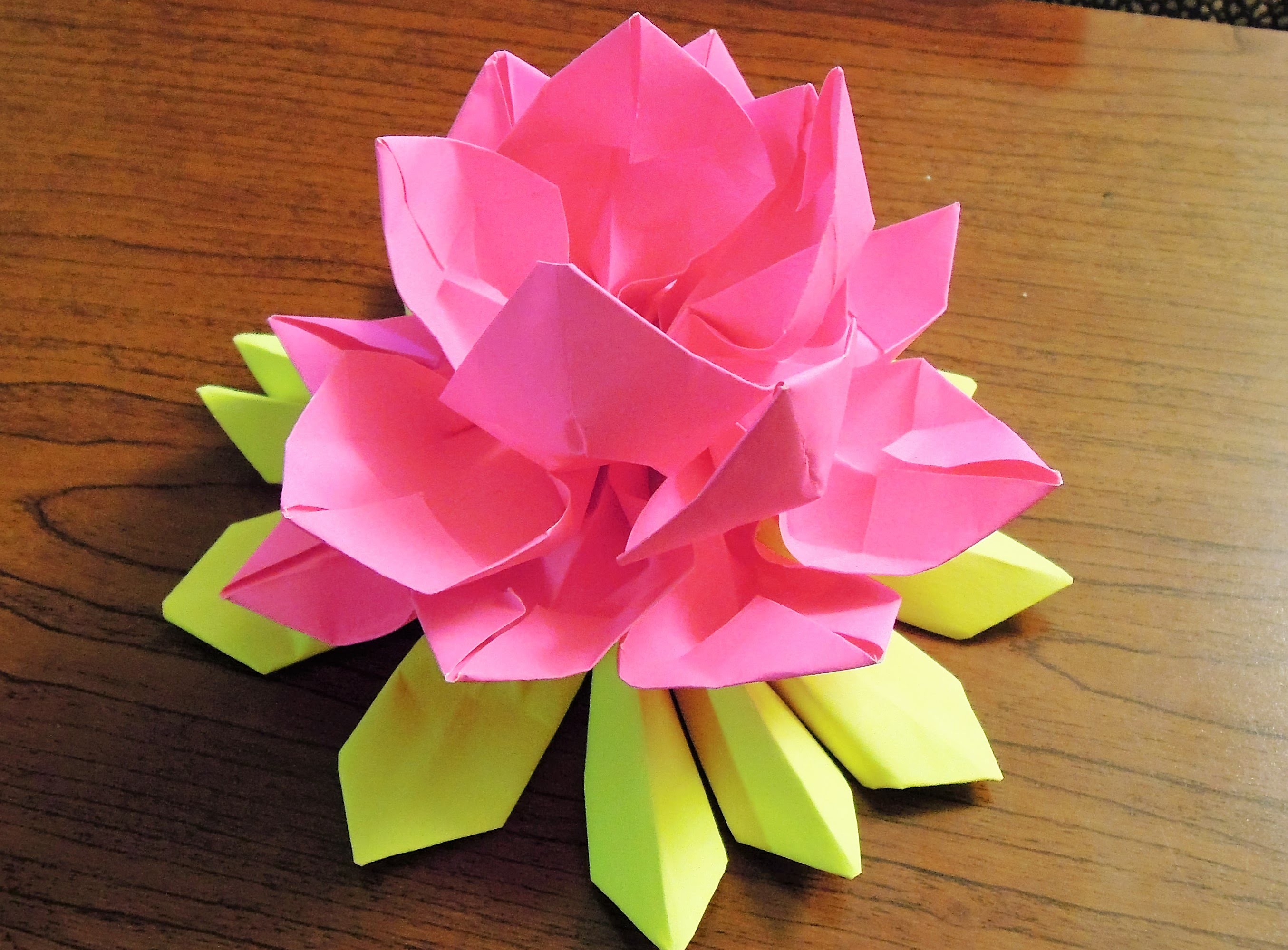 step by step origami lotus flower