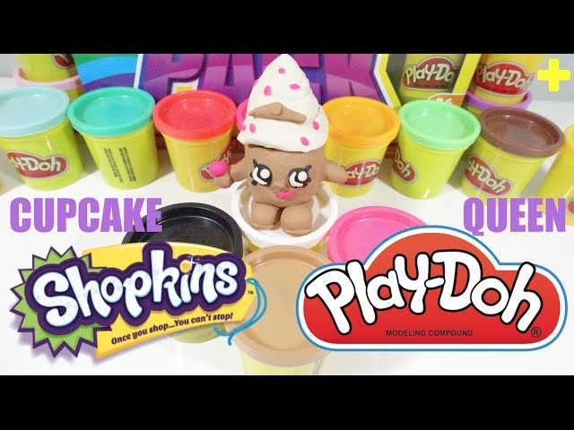 HUGE Play-Doh SHOPKINS CUPCAKE QUEEN Limited Edition - DIY Play-Doh Challenge!