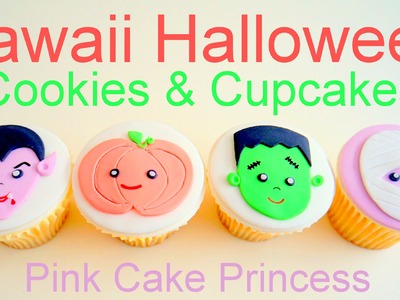 Kawaii Halloween Cupcakes & Cookie Pops How to by Pink Cake Princess