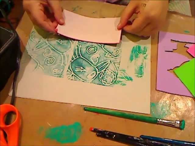 MAKING STAMPS AND STENCILS FROM KIDS FOAM