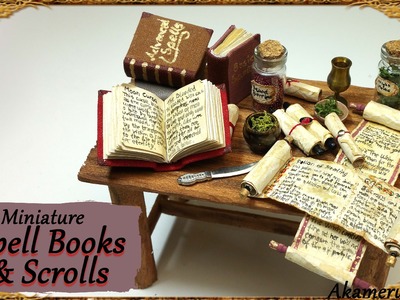 Miniature Scrolls & Spell Books - Halloween paper.fabric Tutorial