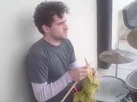 Purl Drummer Knits and Plays at Maker Faire