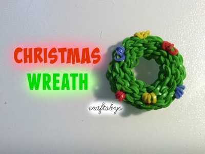 Rainbow Loom christmas Wreath Tutorial Charm