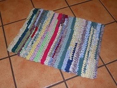 Runner Rag Rug of Many Colors (Super Easy Crochet)