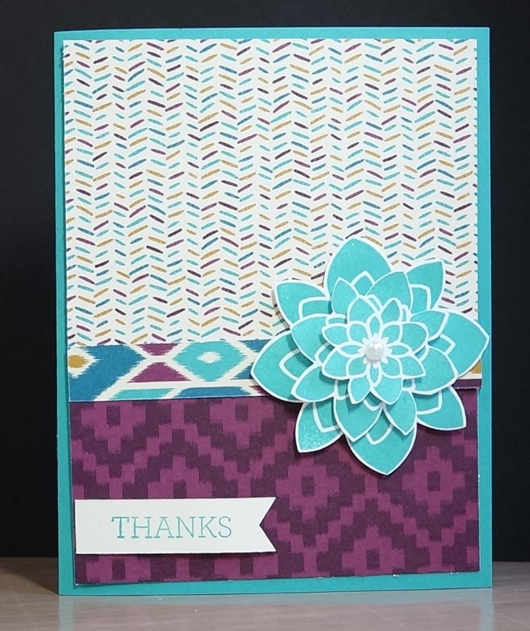 Stampin' Up! Bohemian Paper and a Layered Flower