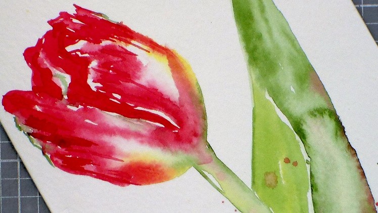 Tulip Watercolor Painting Tutorial for Beginners