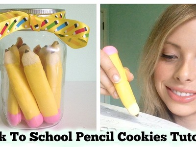 Back to school Pencil Cookies - DIY Teacher gift