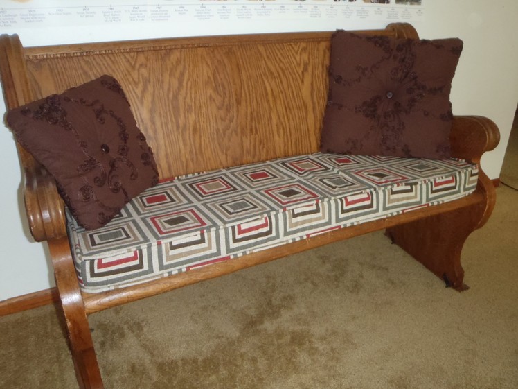 Bench Cushion with Piping