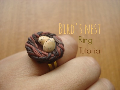 Bird's nest ring tutorial - polymer clay