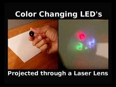 Color Changing LED's(RGB) Projected Through A Laser Lens