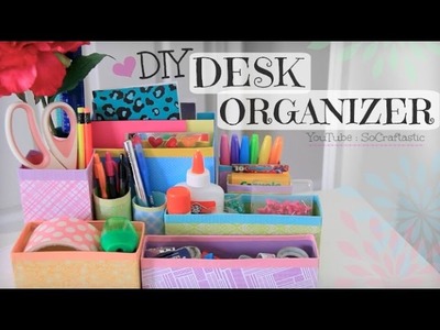 DIY Desk Organizer. Back to School. Room Decor How To