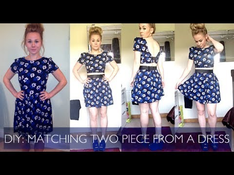 DIY: Make a Matching Two Piece Set from a Dress