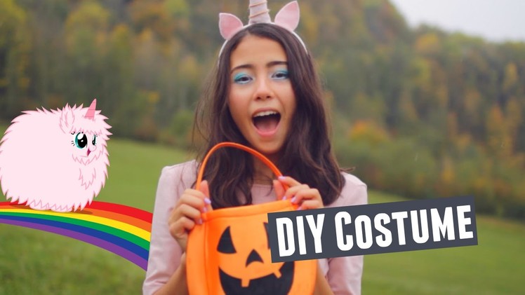DIY Pink Fluffy Unicorn Halloween Costume Idea