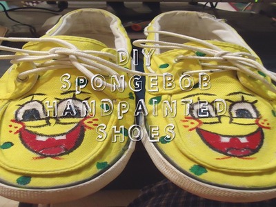 DIY SpongeBob Hand Painted Shoes