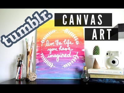 DIY Tumblr Inspired Canvas Art (Room Decor)