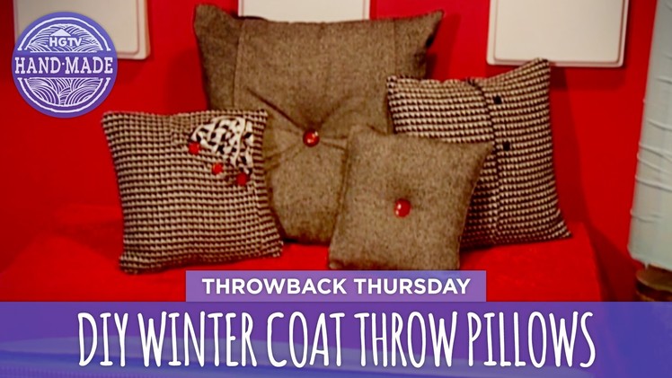 DIY Winter Coat Throw Pillows - Throwback Thursday - HGTV Handmade