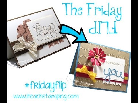 Friday Flip:  Using Stampin' Up!'s Crazy About You Bundle on a Handmade Card