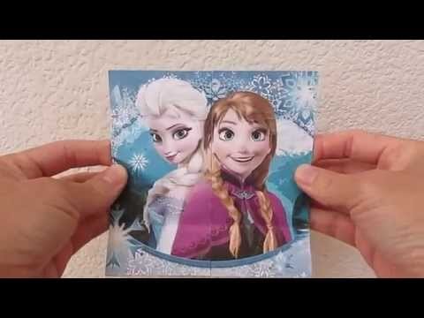 Frozen Elsa and Anna Flip Card Paper Craft