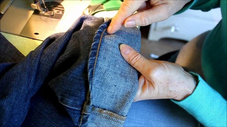 Hemming Jeans the Euro.Tricky Style