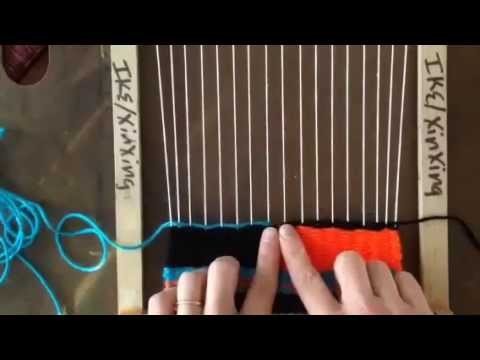 How to create a slit in tapestry weaving.