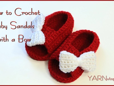 How to Crochet Baby Sandals with a Bow