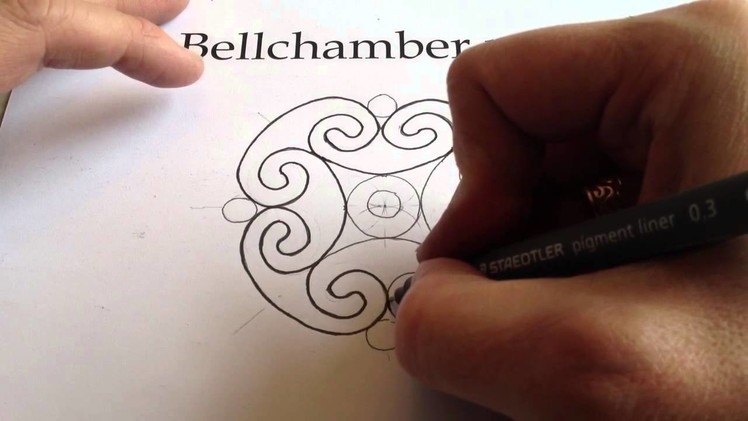 How to Draw Celtic Patterns 97 - Spiral Celtic Cross.Mandala 5of8
