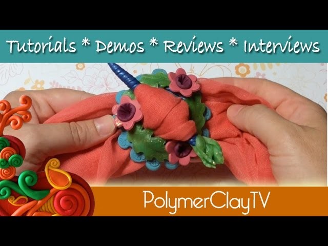 How to make a pretty scarf or hair pin from polymer clay