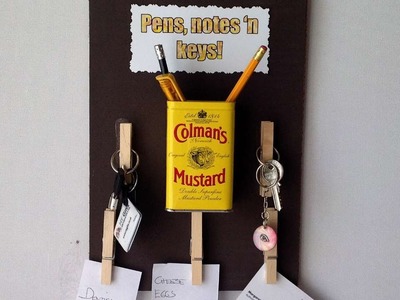 How To Make A Useful Hanging Key, Pen And Note Holder - DIY Home Tutorial - Guidecentral