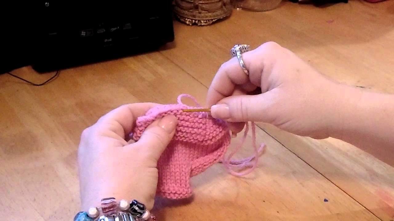 Knitting:  Seaming a Cast-on Edge to Cast-on Edge