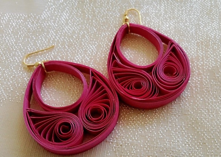 New Model quilling papers earring - Paper earrings making tutorial video