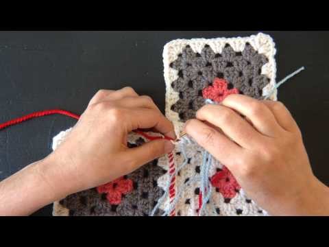 Purl Soho's Sewing Crocheted Granny Squares Together