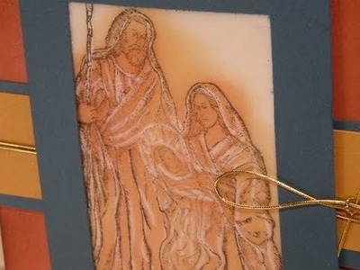 Stampin Up Pressed Vellum Holy Family Card