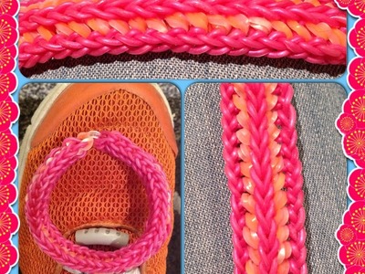 Uneven Bars bracelet tutorial (Loom) rainbow loom bands