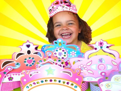 7 DIY Princess Crowns, Paper Crown Toy with GLITTER ❤ get creative ❤