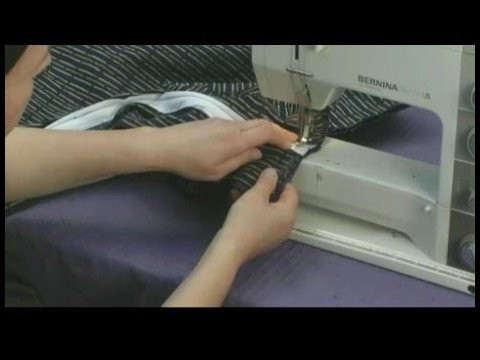 Creating a Couch Slipcover : Sewing Zipper to Bottom Couch Slipcover Panel