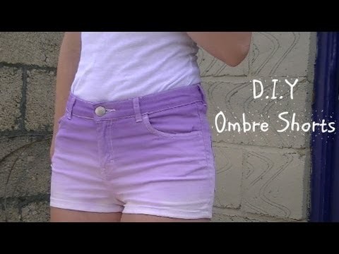 D.I.Y Ombre. Dip Dye shorts