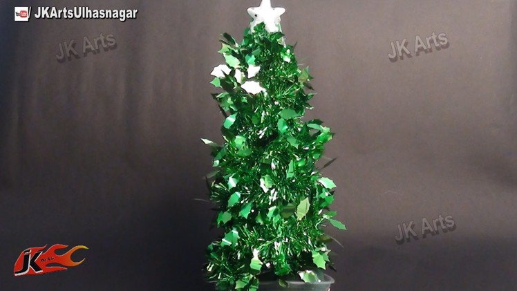 DIY Christmas Tree with Tinsel.Garland | How to make | JK Arts 663