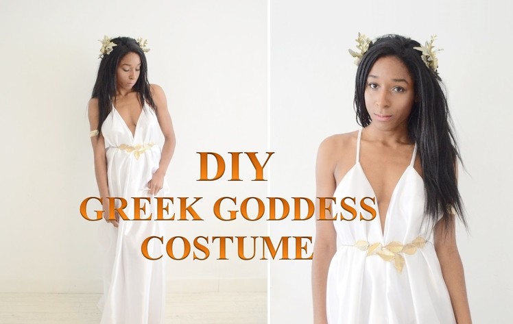 DIY COSTUME, GREEK GODDESS TOGA DRESS & HALF CROWN