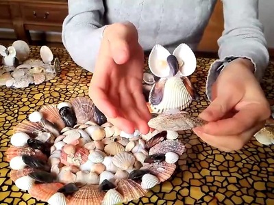 DIY Flower pot souvenirs and decorating objects made with seashells - part 1