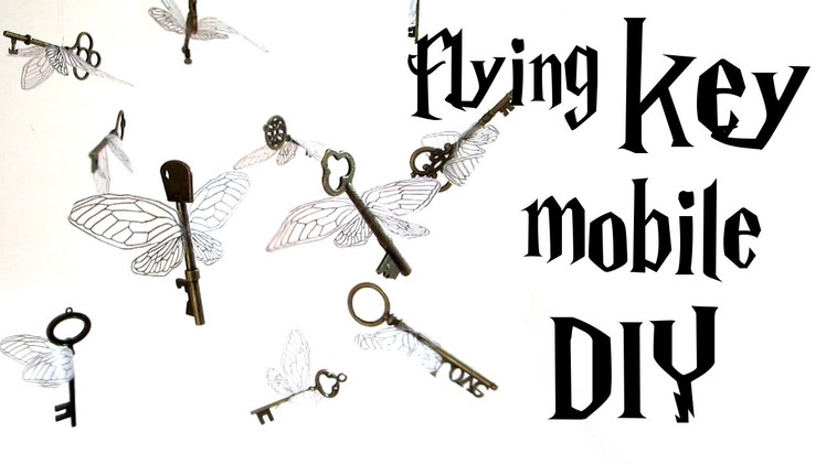 DIY flying key mobile - Harry Potter tutorial