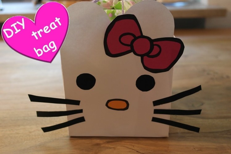 DIY hello kitty treat bag! Hello Kitty Vorlagen! Hello Kitty Dekoideen! Hello Kitty Bags!