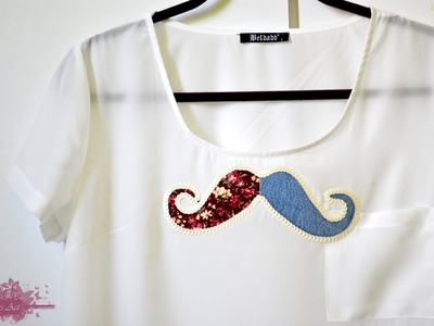 DIY. "La moustache" t-shirt